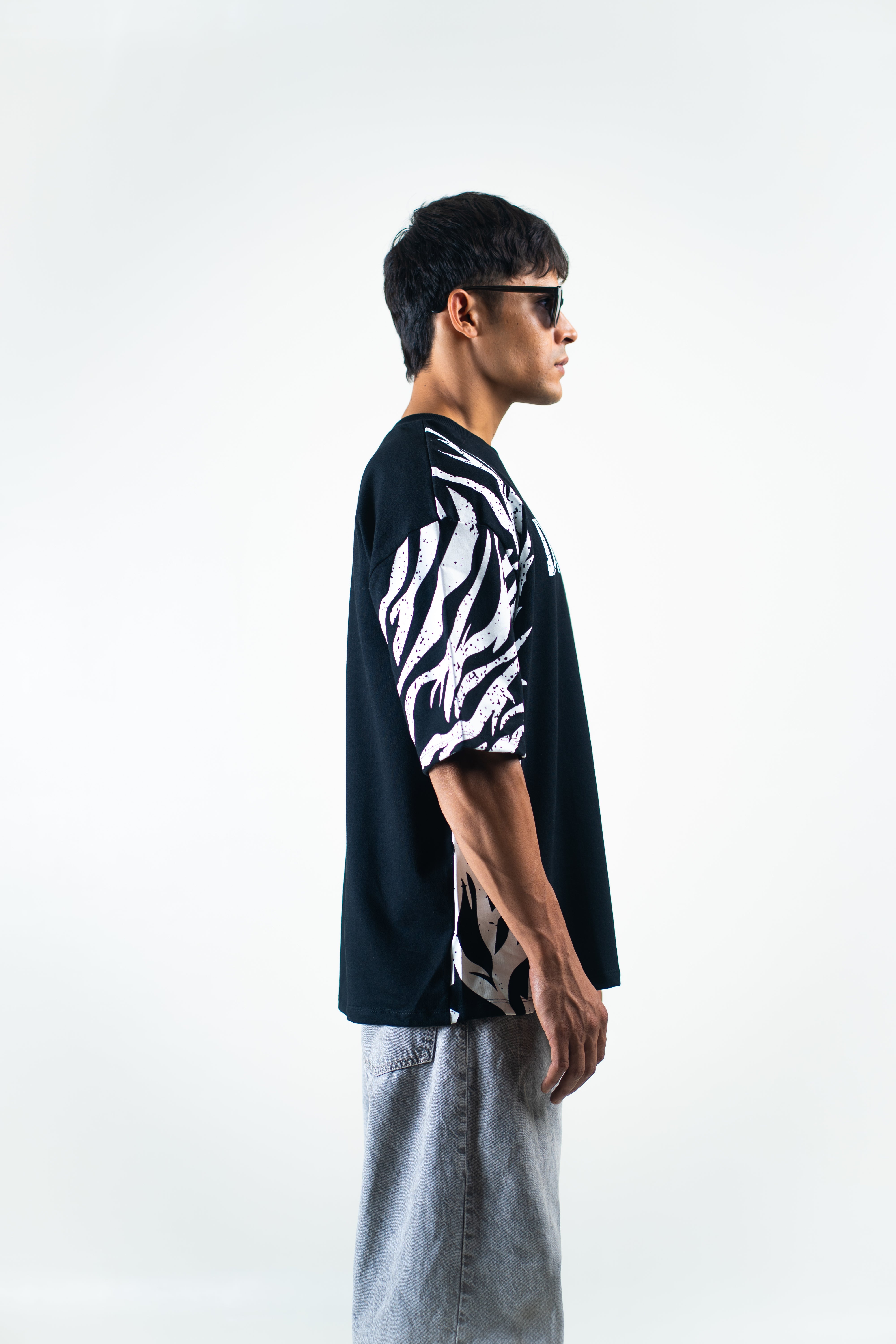 Drippy Tribal Wrap Oversized Tee