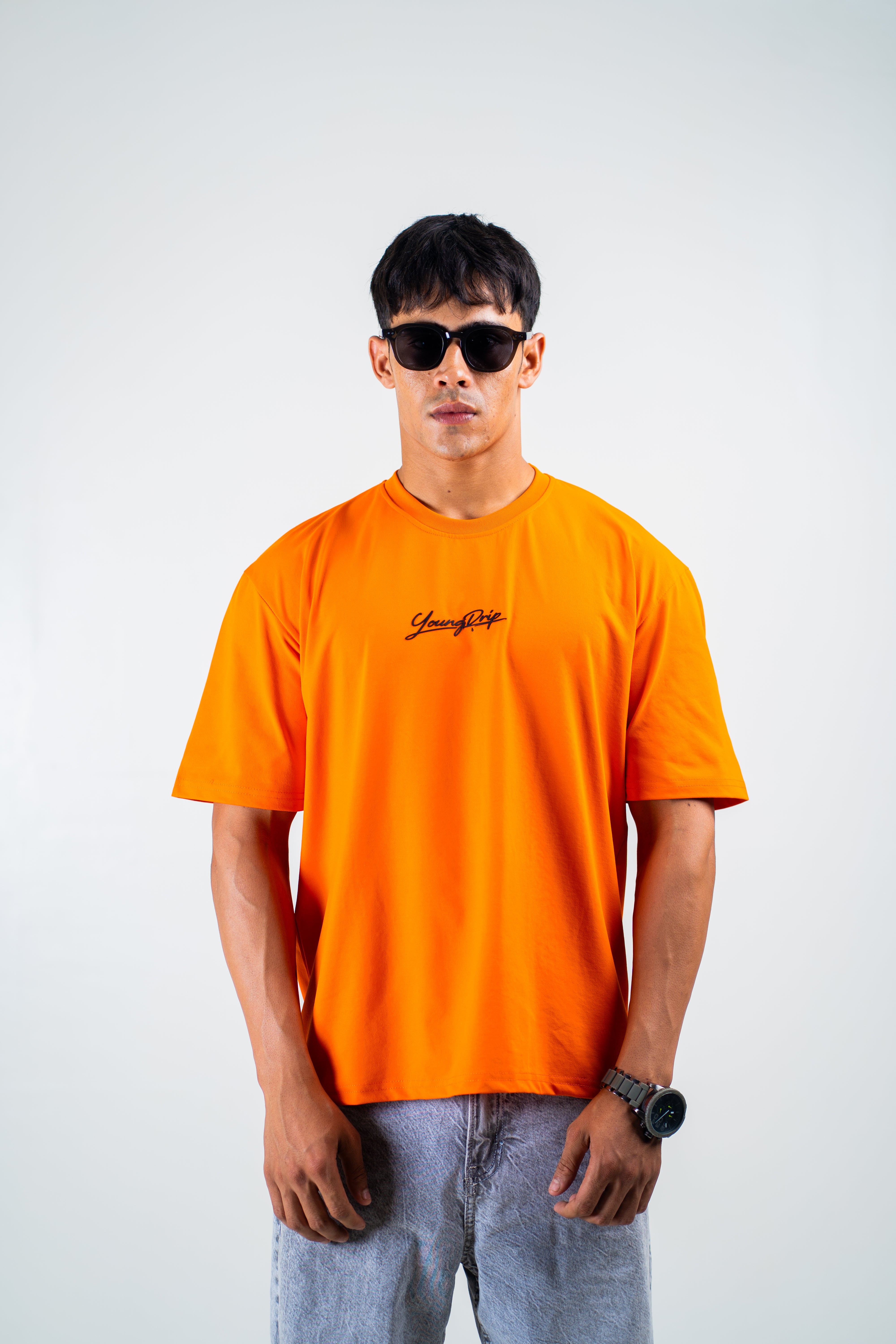 Animal Instinct Orange Oversized Tee