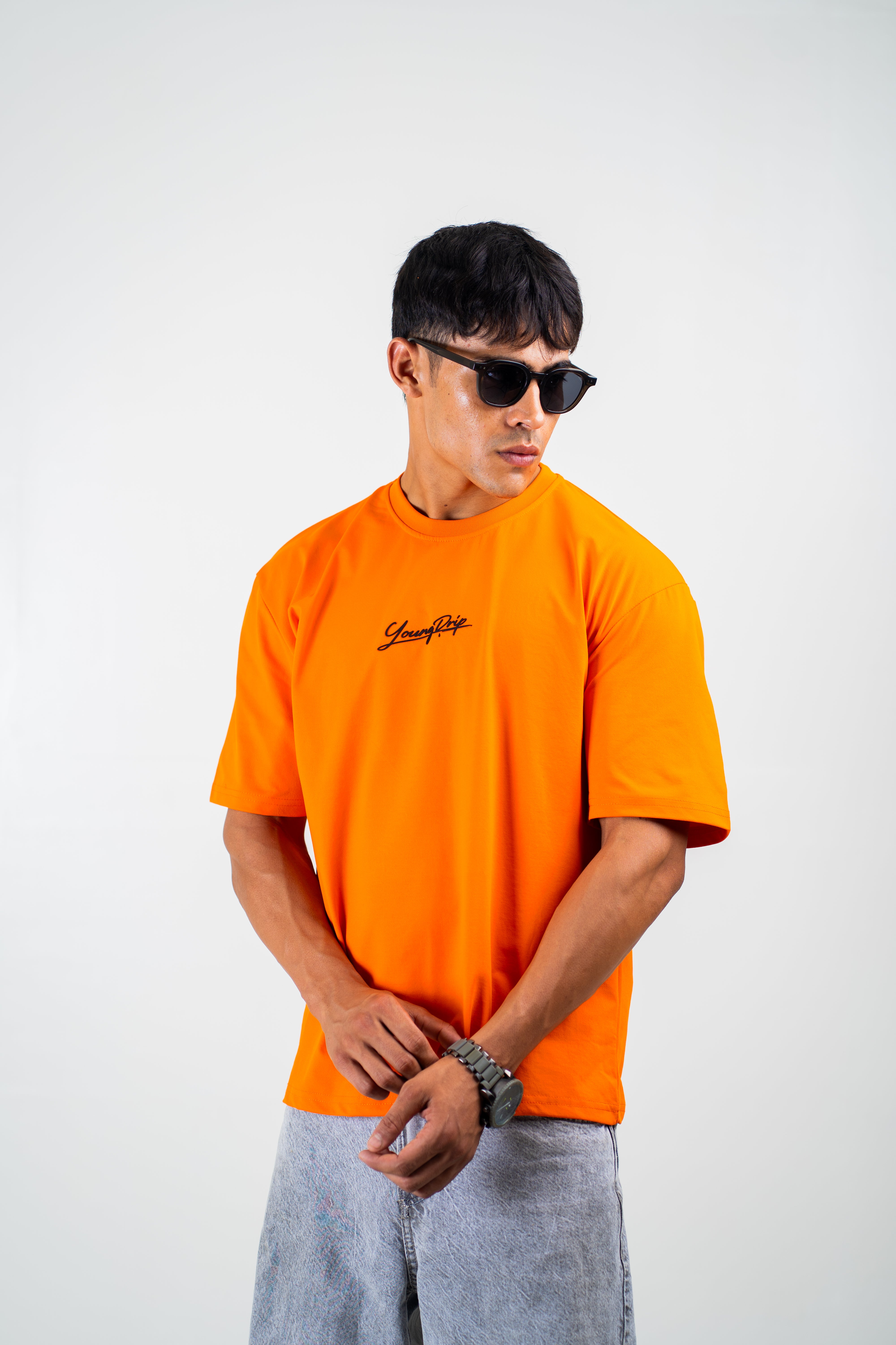 Animal Instinct Orange Oversized Tee