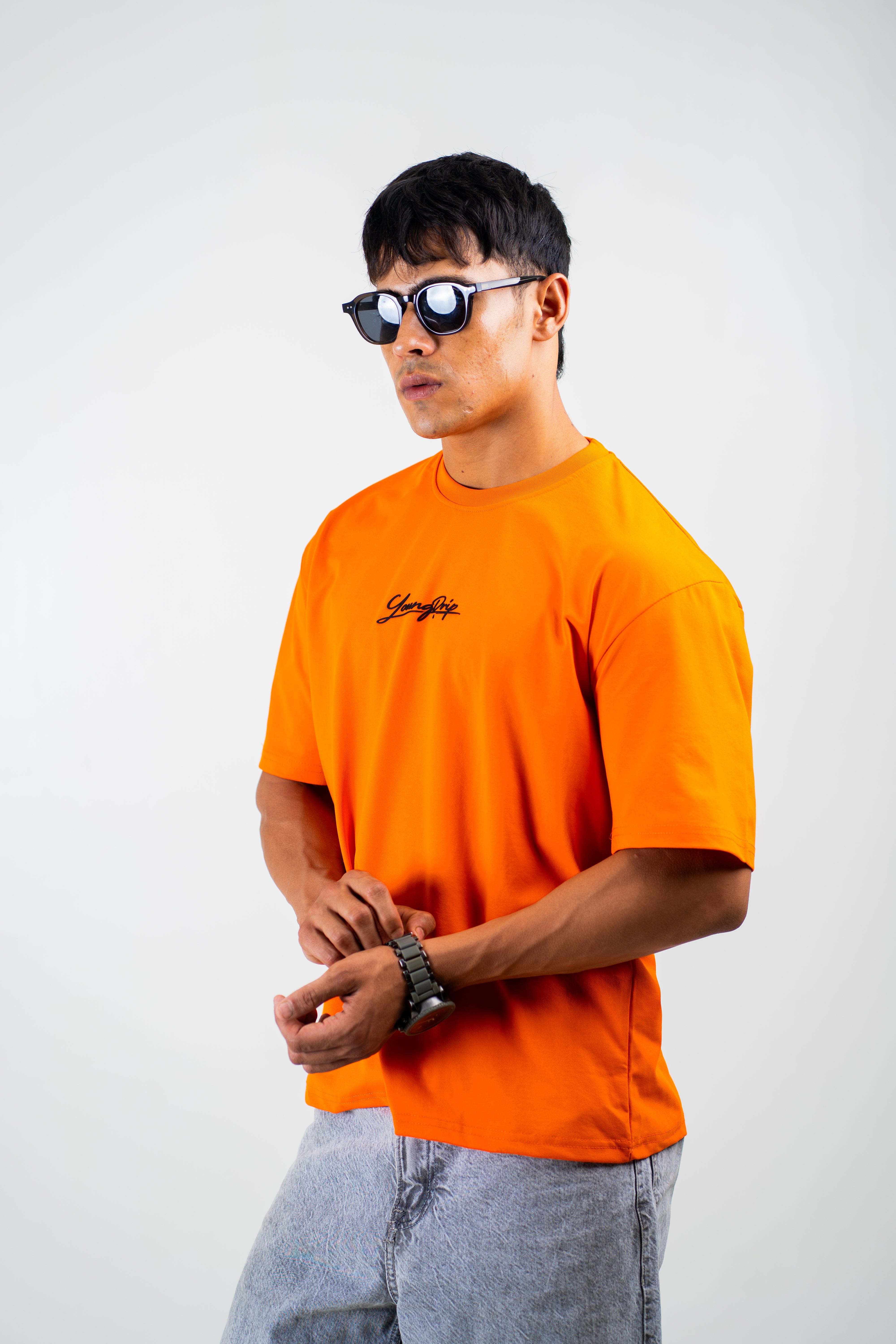 Animal Instinct Orange Oversized Tee