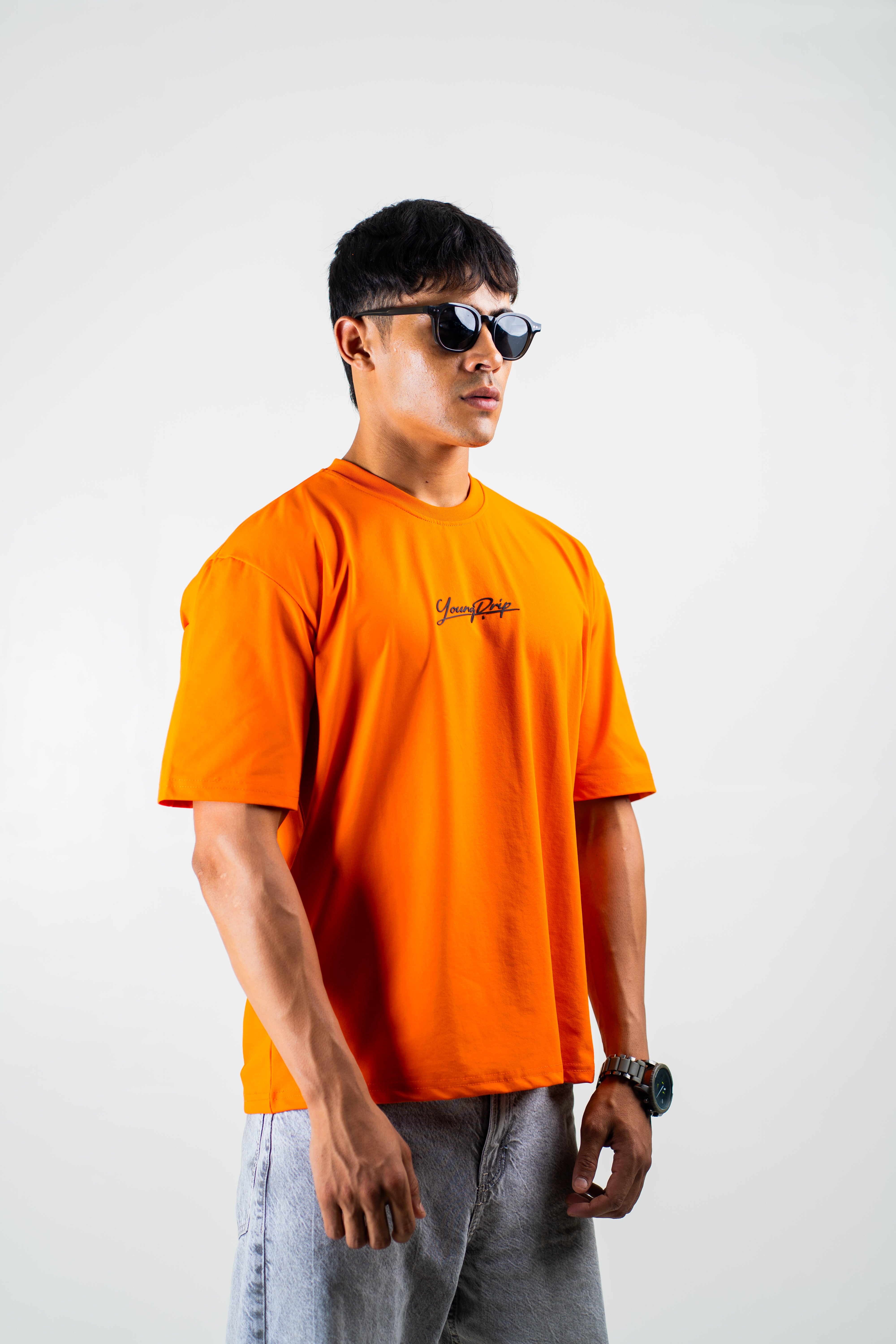 Animal Instinct Orange Oversized Tee