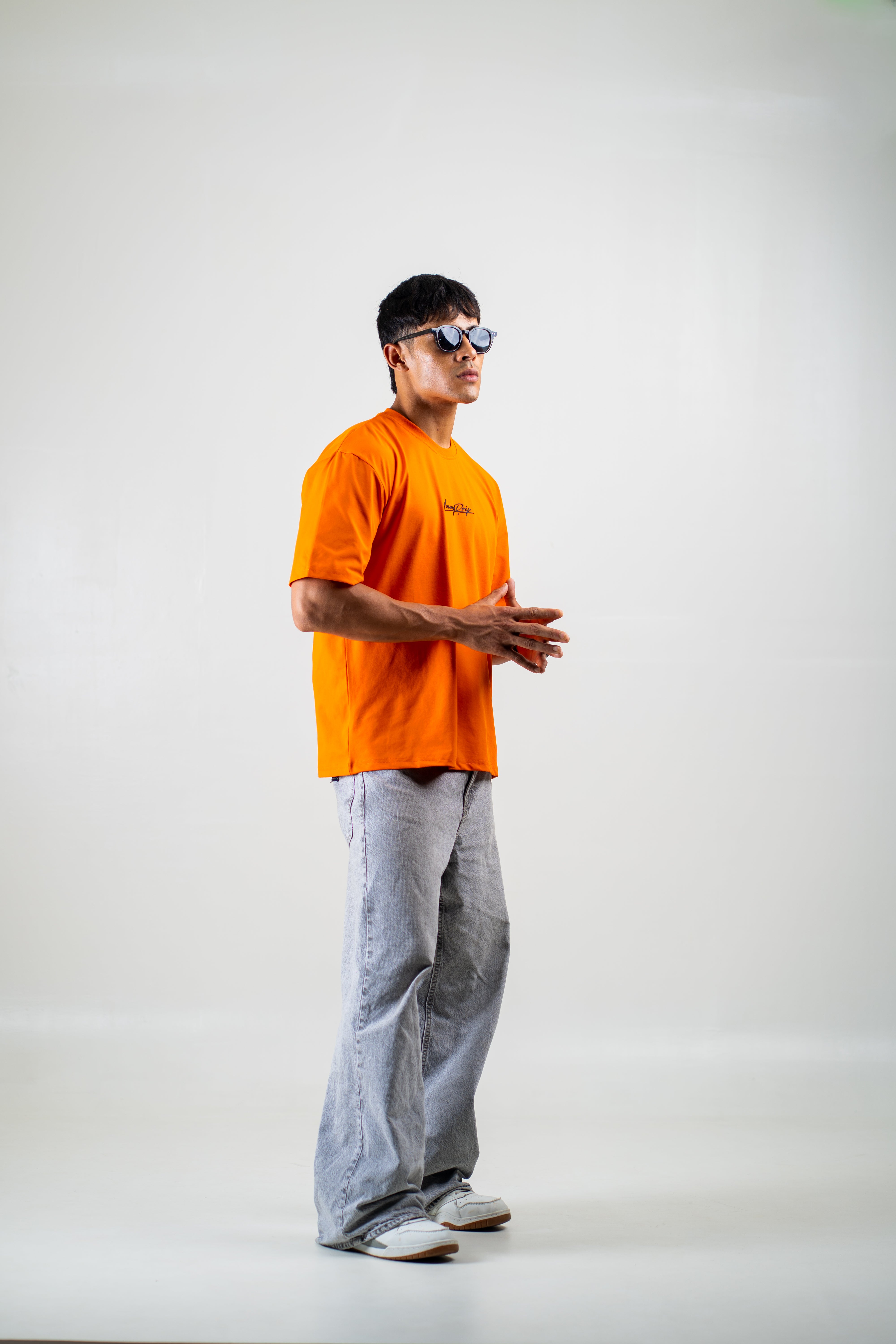 Animal Instinct Orange Oversized Tee