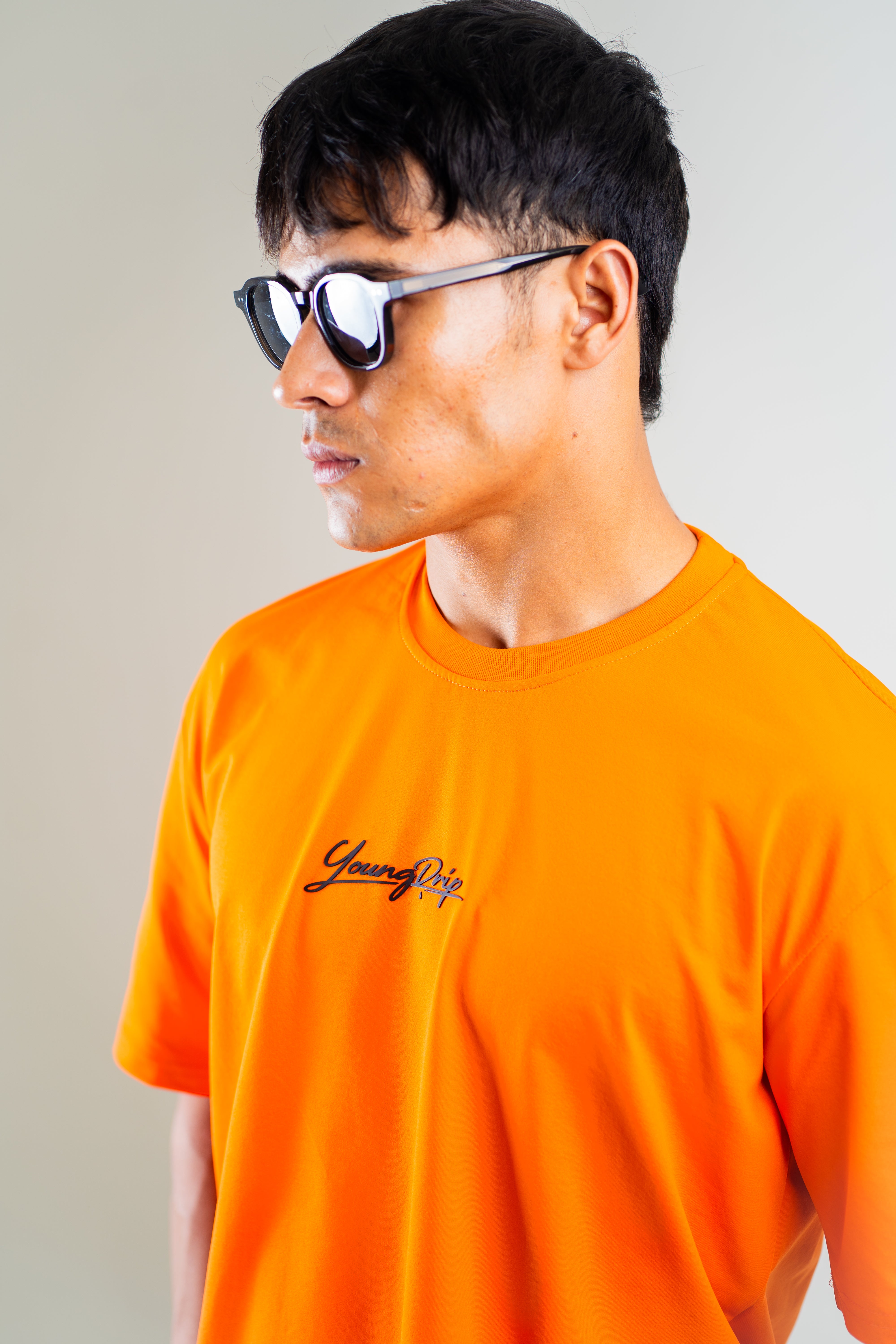 Animal Instinct Orange Oversized Tee