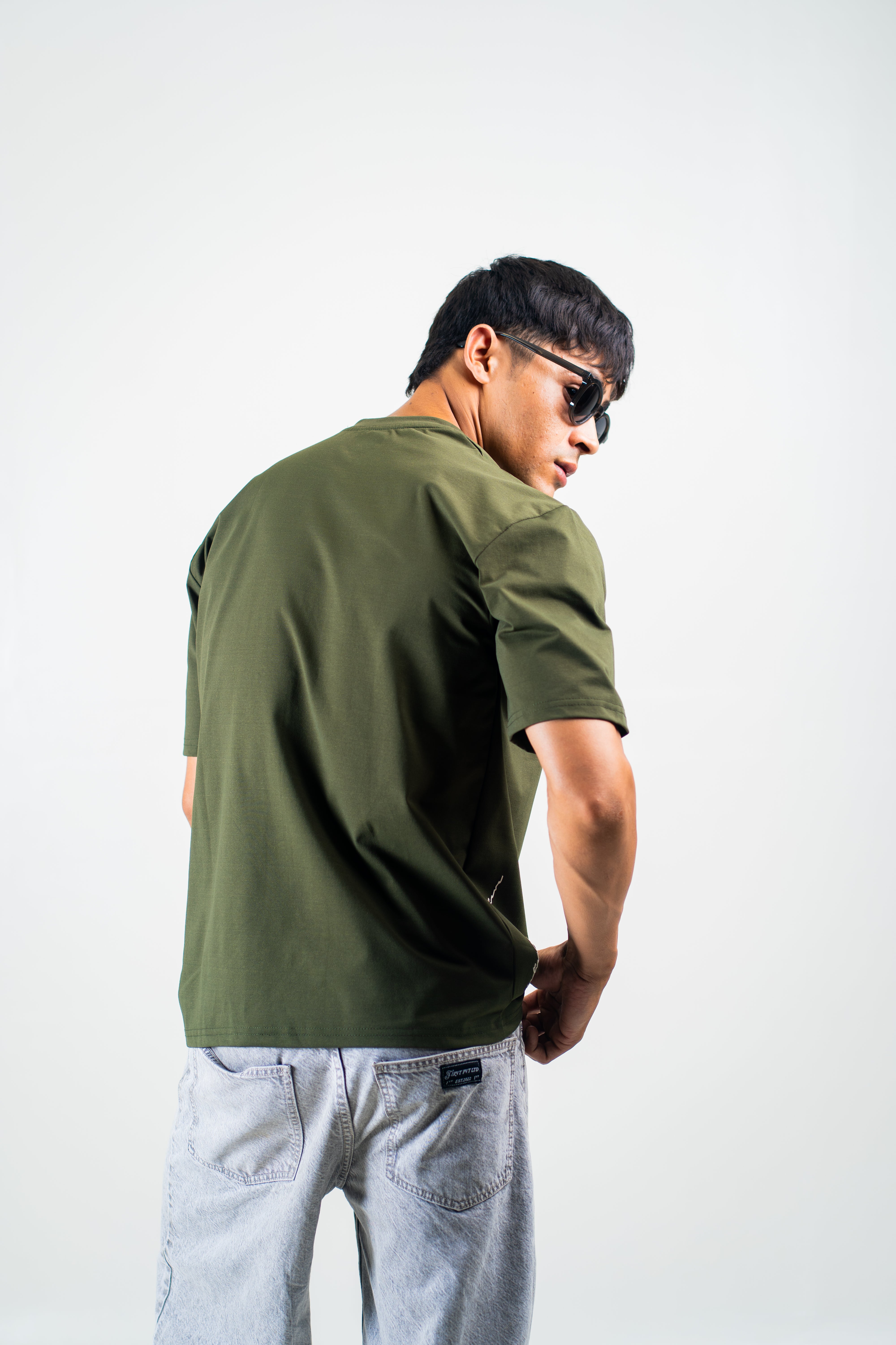 Keep Going Olive Oversized Tee